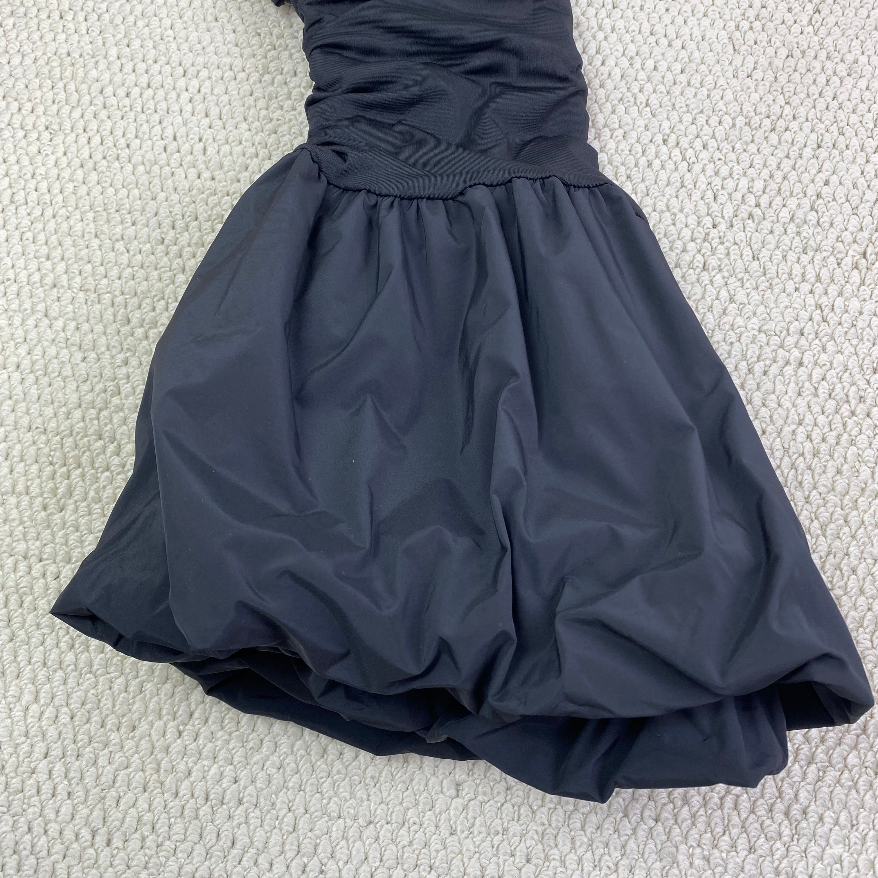 Strapless lace-edged dress