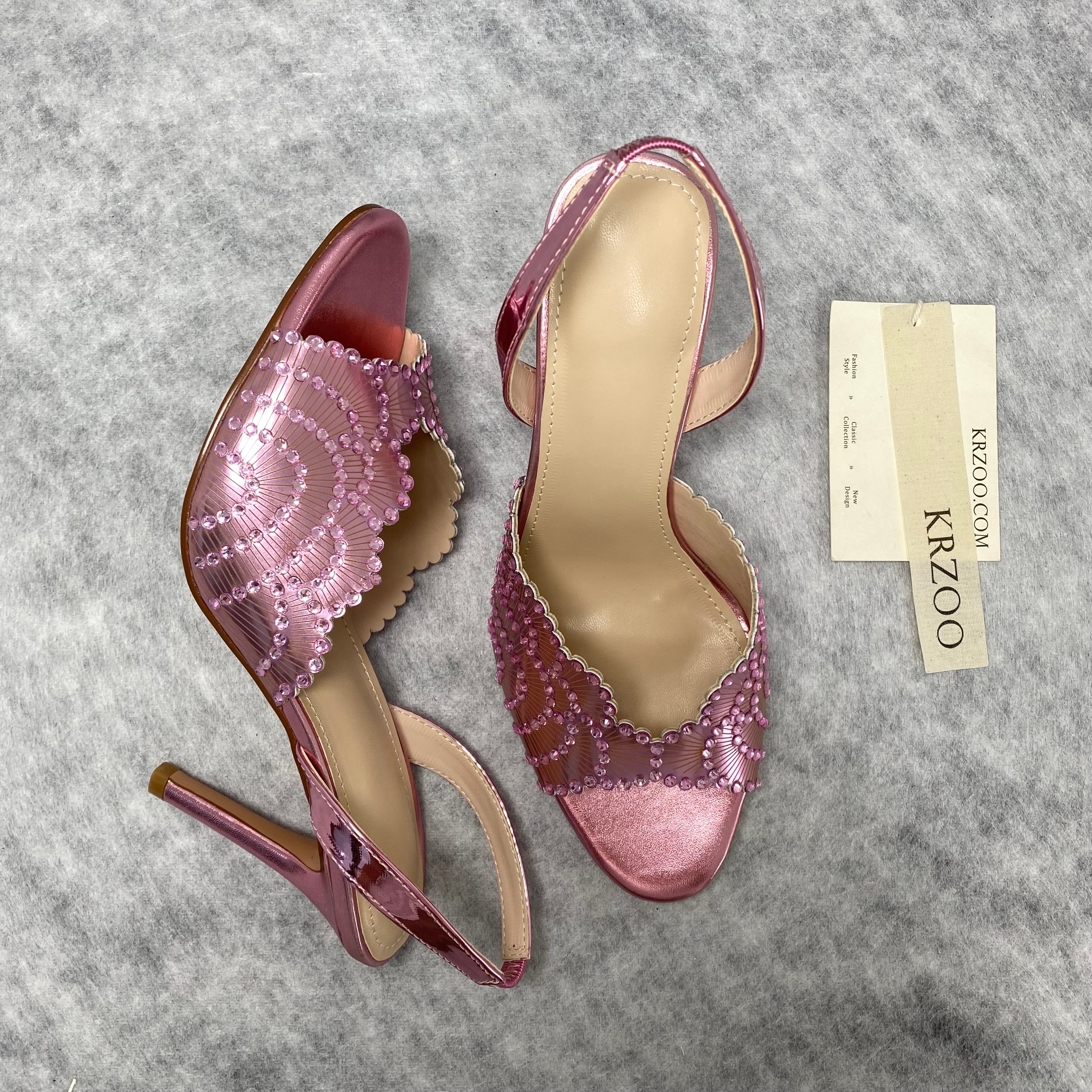 Spiked high-heeled thin heel pointed toe shoes