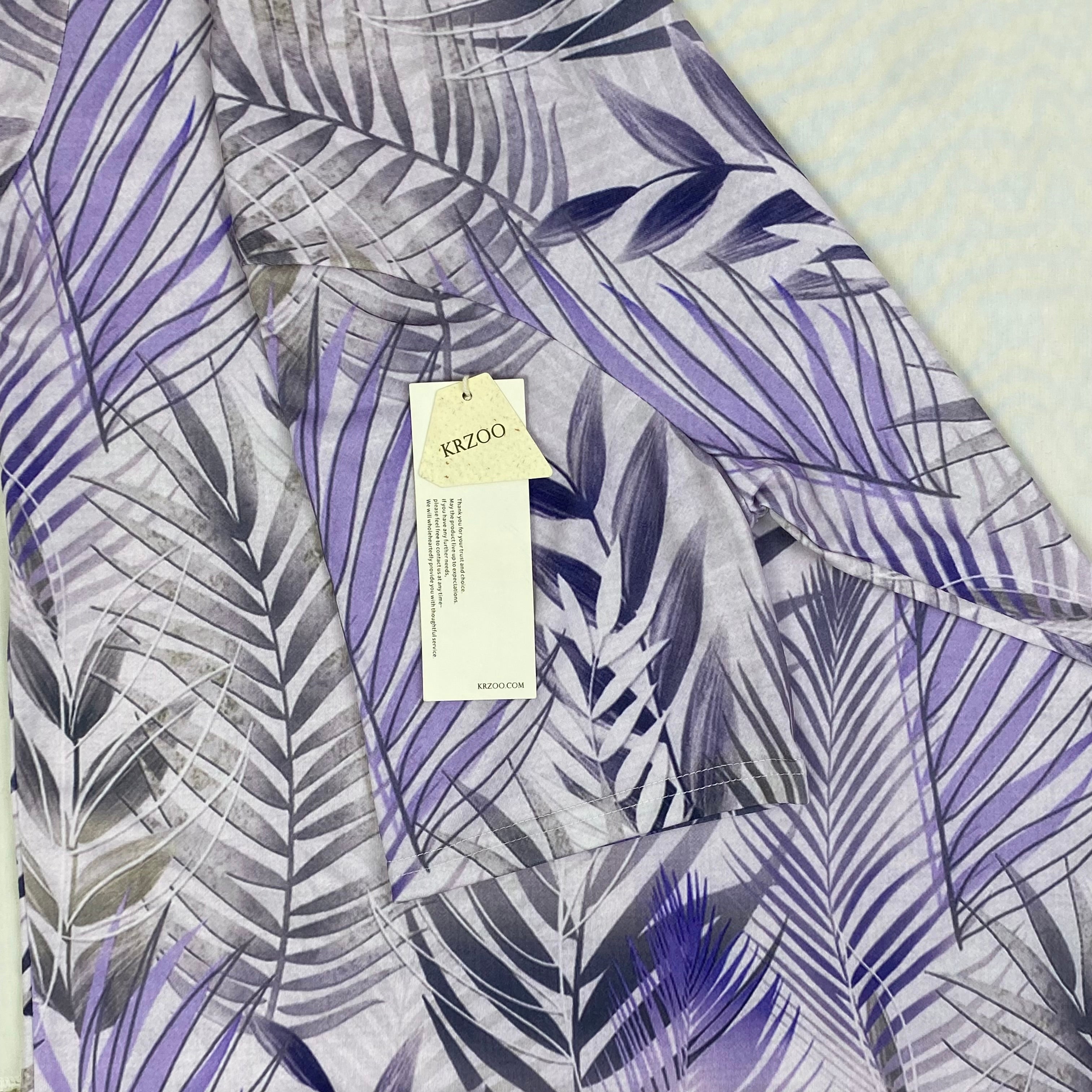 Round-neck 3D printed casual loose short-sleeved shirt