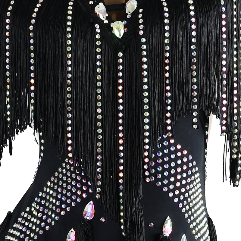Customisable-Women's Tassel DanceWear Dance Dress Performance Wear