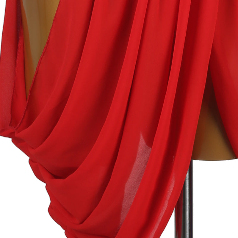 Customisable-Women's Red Tassel DanceWear Dance Dress Performance Wear
