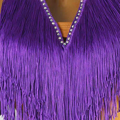 Customisable-Women's Tassel DanceWear Dance Dress Performance Wear