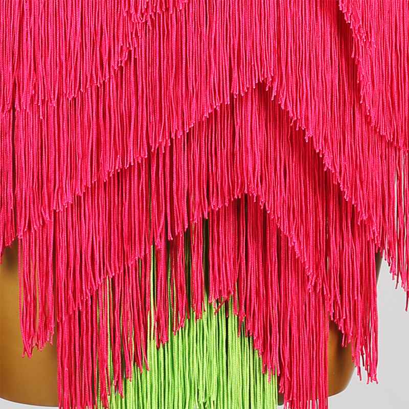 Customisable-Women's Tassel DanceWear Dance Dress Performance Wear
