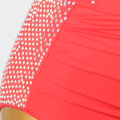 Customisable-Women's Red DanceWear Dance Dress Performance Wear