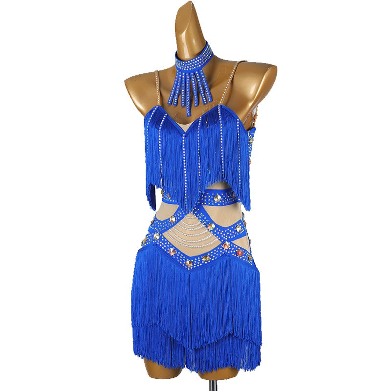Customisable-Women's Tassel DanceWear Dance Dress Performance Wear