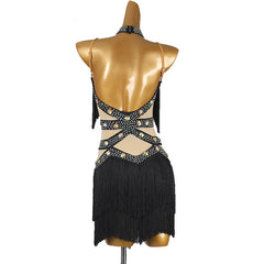 Customisable-Women's Tassel DanceWear Dance Dress Performance Wear
