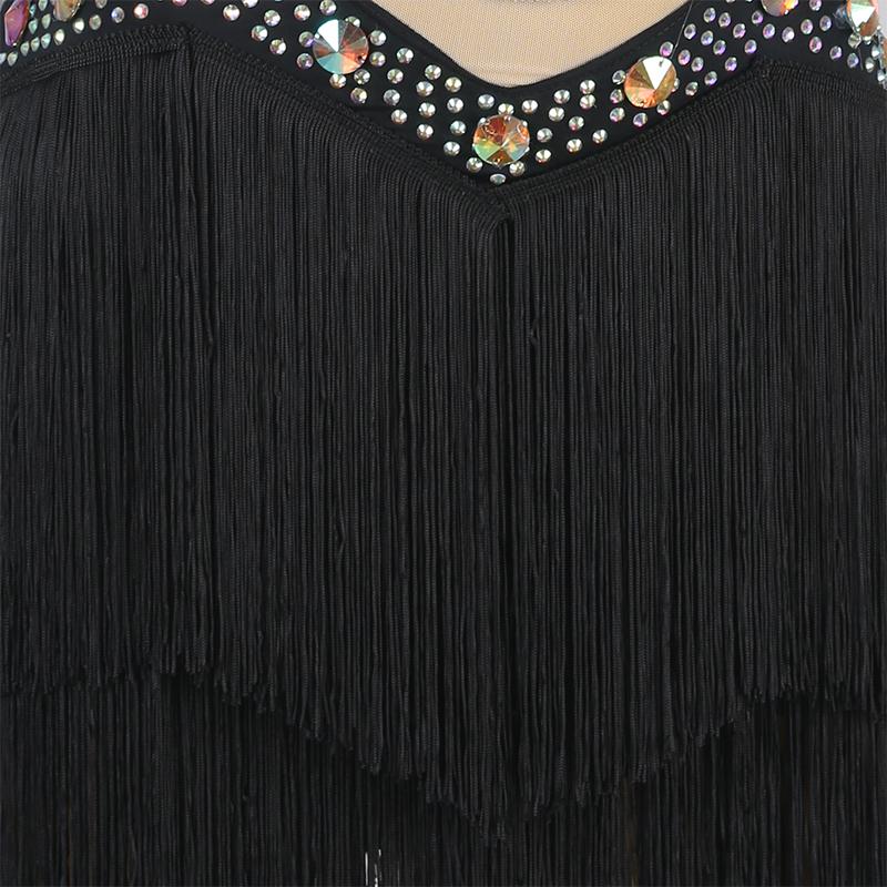 Customisable-Women's Tassel DanceWear Dance Dress Performance Wear