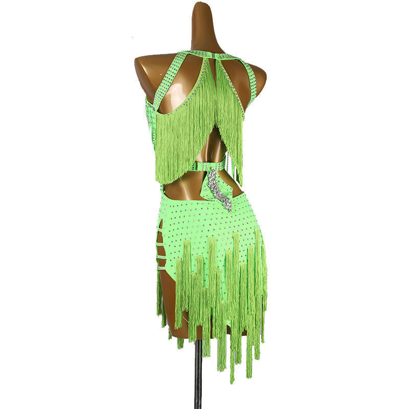 Customisable-Women's Tassel DanceWear Dance Dress Performance Wear