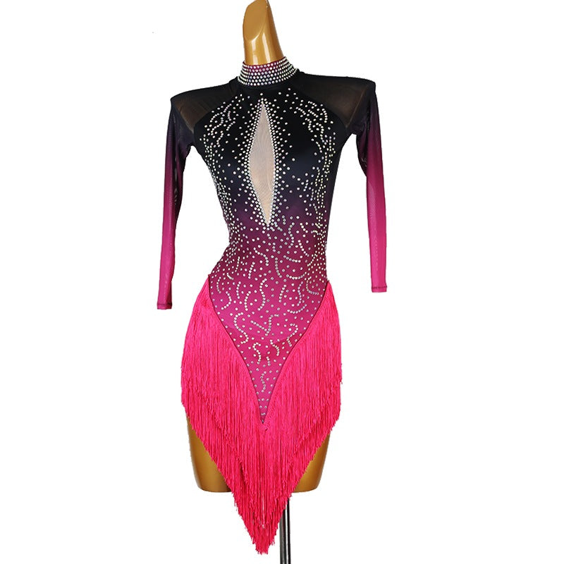 Customisable-Women's 3/4 Sleeve DanceWear Dance Dress Performance Wear