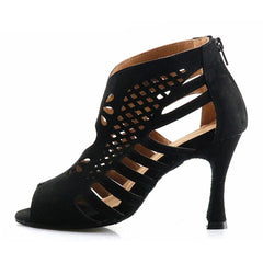 Women's Suede Customized Heel Dance Boots Salsa Dance Shoes