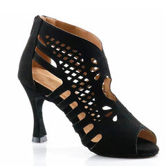 Women's Suede Customized Heel Dance Boots Salsa Dance Shoes