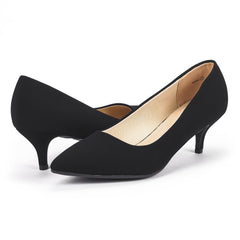 Kitten Heel Pointed Toe Pumps