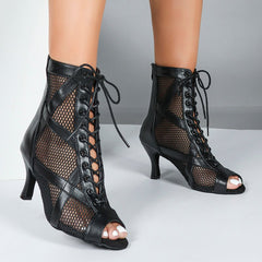 Women's Leatherette Customized Heel Heels Dance Boots JazSalsa Dancing Shoes
