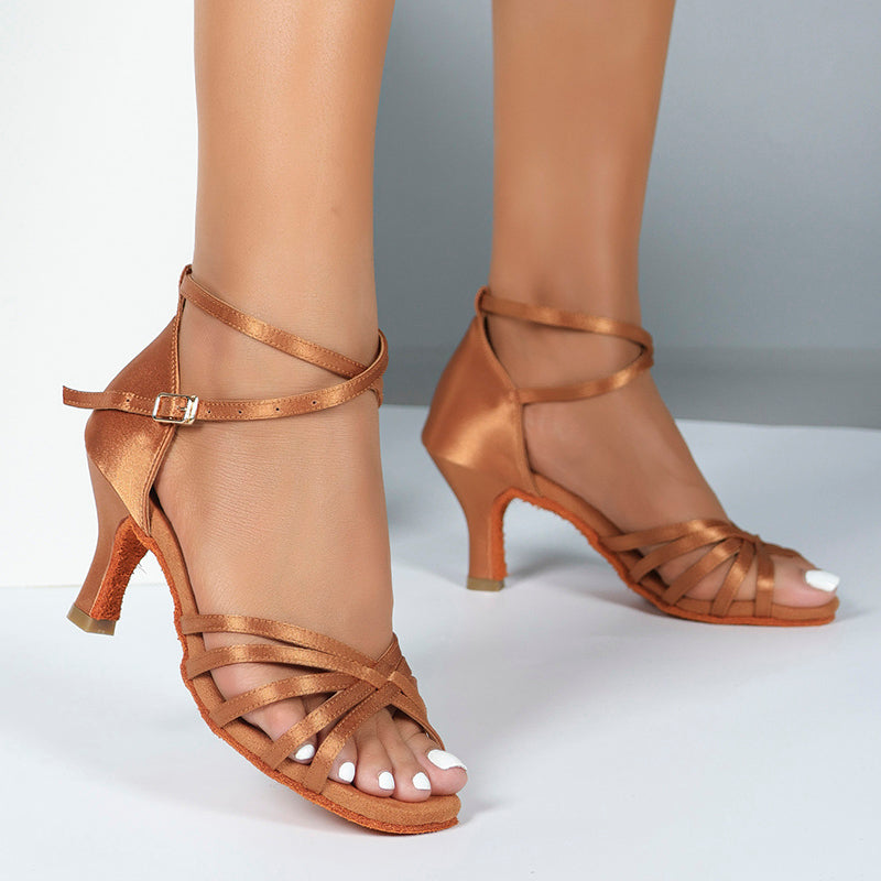 Women's Satin Ballroom Dance Shoes Latin Dance Shoes