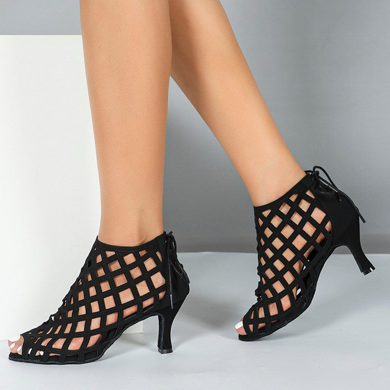 Women's Black Customized Heel Heels Dance Boots JazDancing Shoes