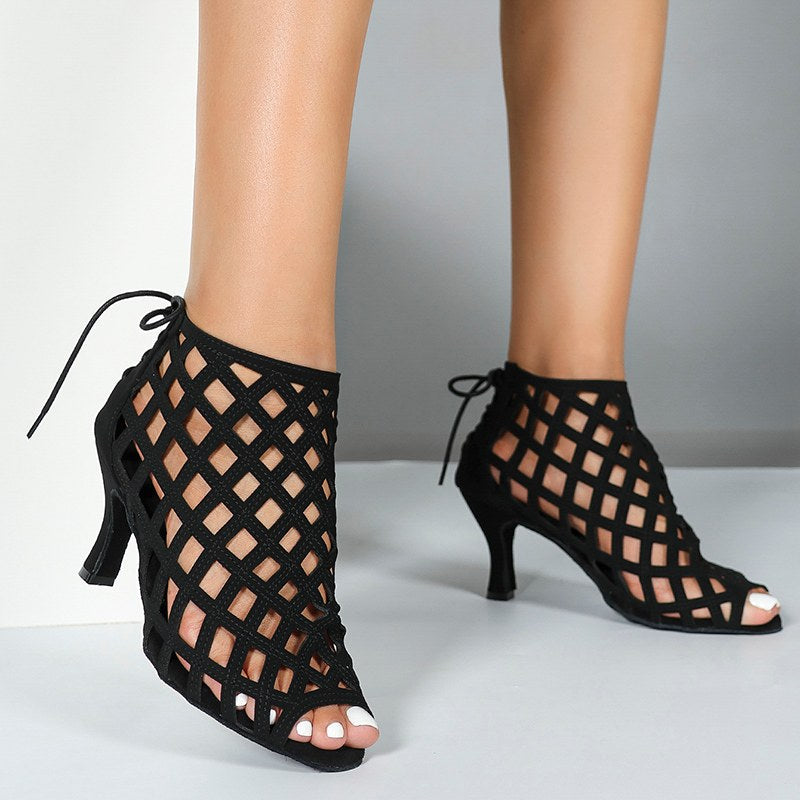 Women's Black Customized Heel Heels Dance Boots JazDancing Shoes