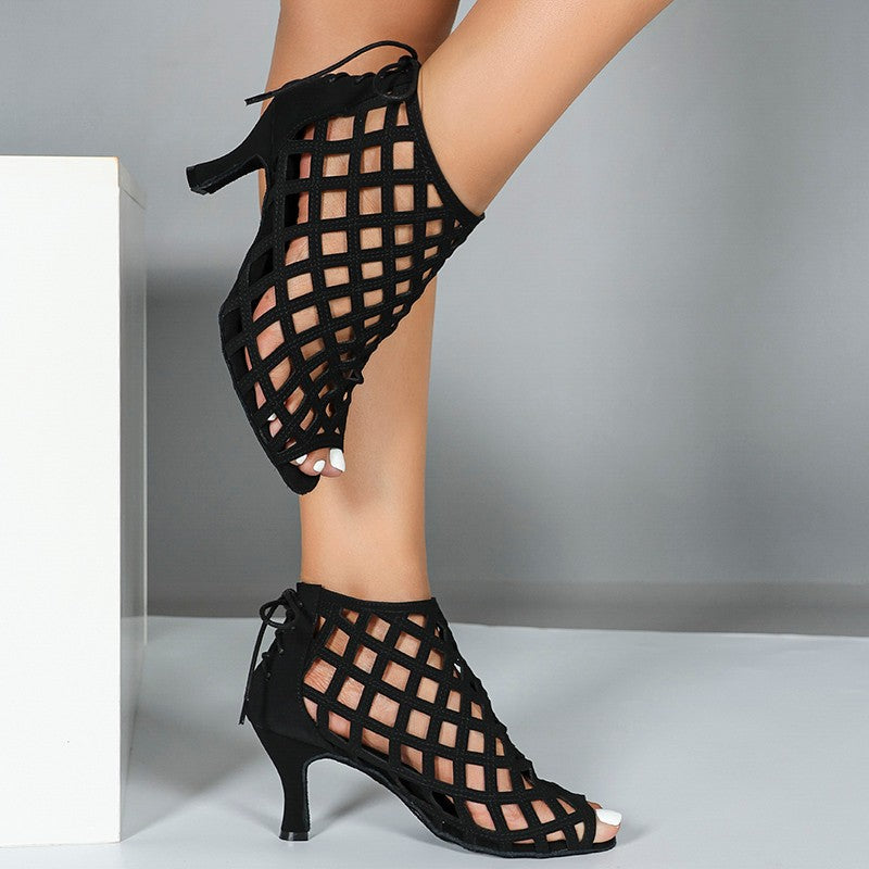 Women's Black Customized Heel Heels Dance Boots JazDancing Shoes