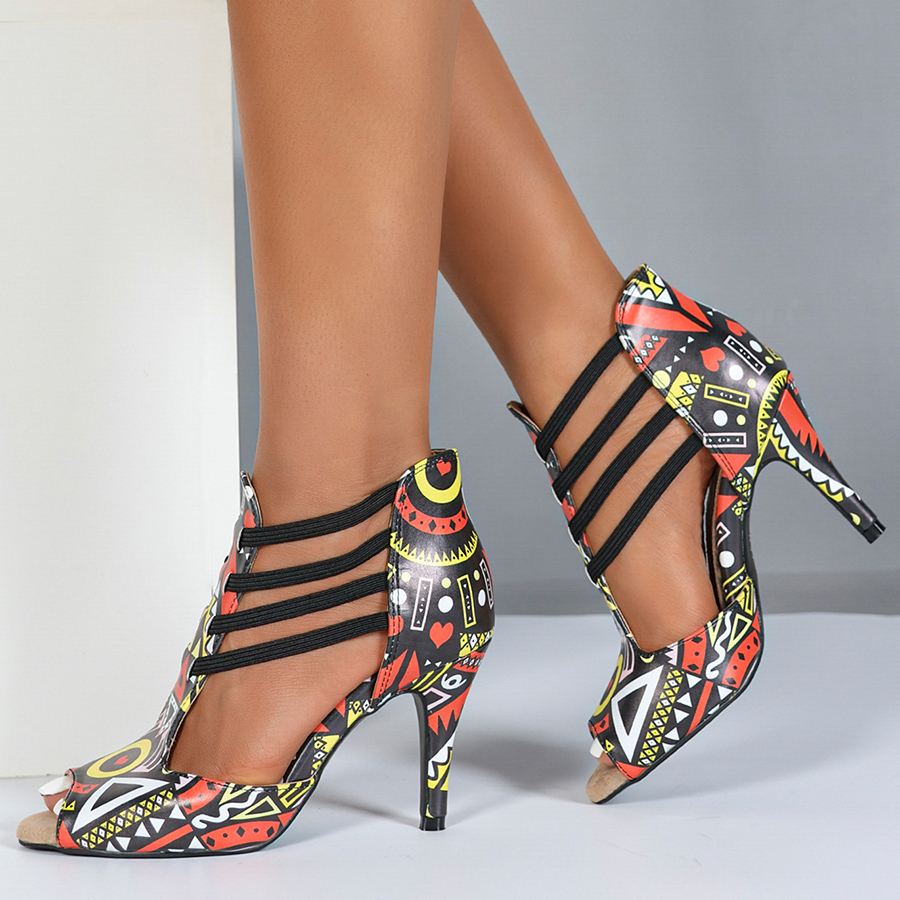Women's Leatherette Customized Heel Rubber Sole Salsa Shoes Dance Boots Ballroom Dance Shoes