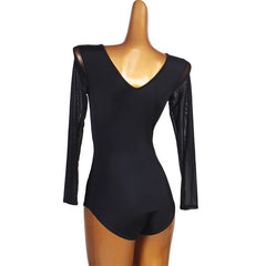 Women's V-neck Long Sleeve Latin Dance Tops Ballroom Dance Wear