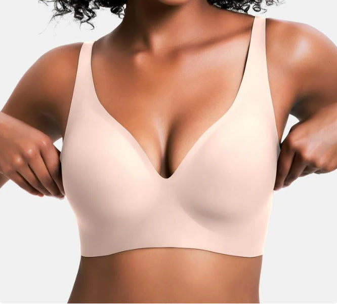 V-Neck Wireless Bra - Comfort & Lift for Women