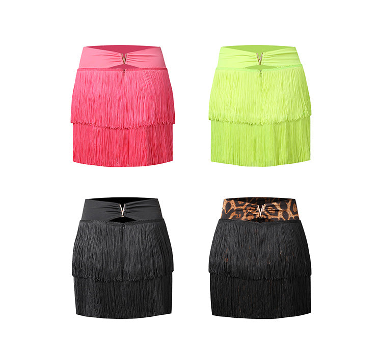 Girls Milk Silk Tassel Latin Dance Srt Dance Wear