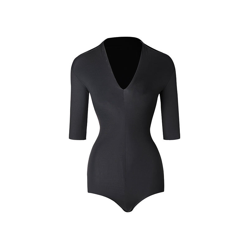Women's Milk Silk Half Sleeve Latin Dance Bodysuit Dance Wear