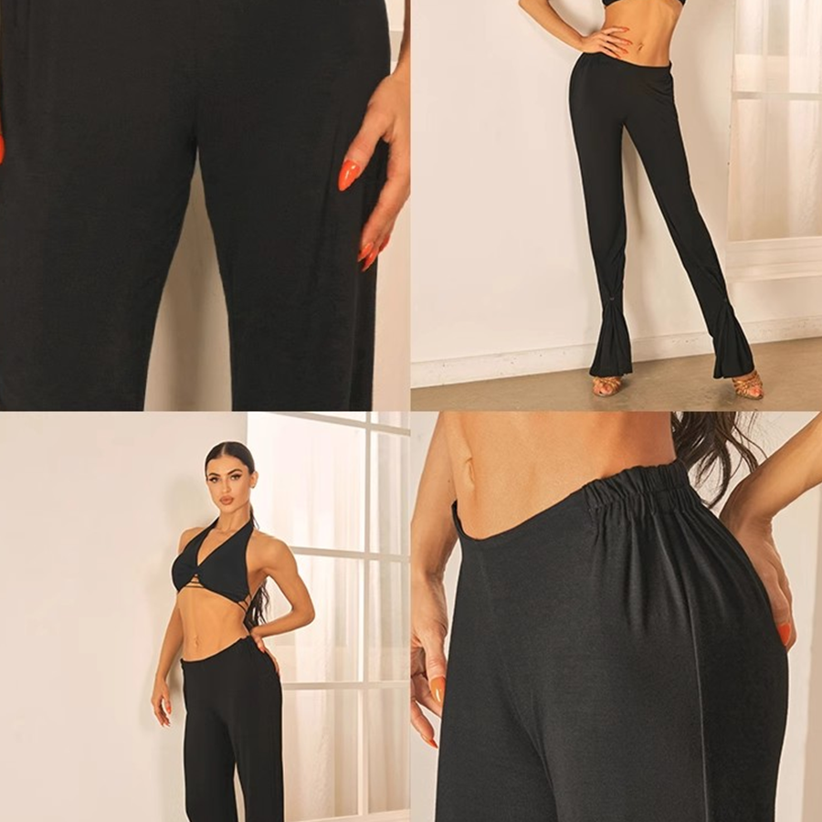 Women's Low Waist Pants Latin Dance Wear Training Performance Pants