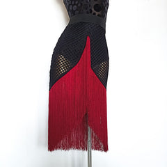 Women's Milk Silk Tassel Dance Srt Training Performance Dancewear