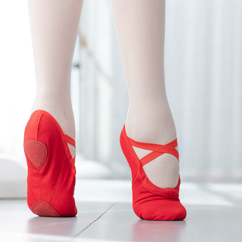 Women's Split-Sole Practice Canvas Ballet Shoes