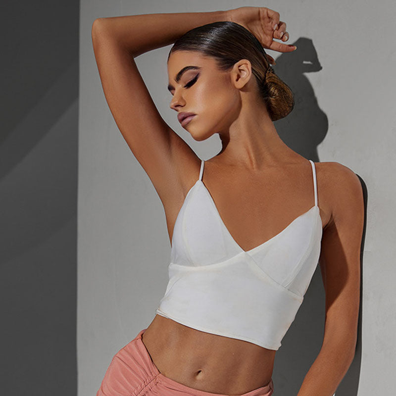 Women's Milk Silk Halter Latin Tops Practice Tops Latin Dance Wear