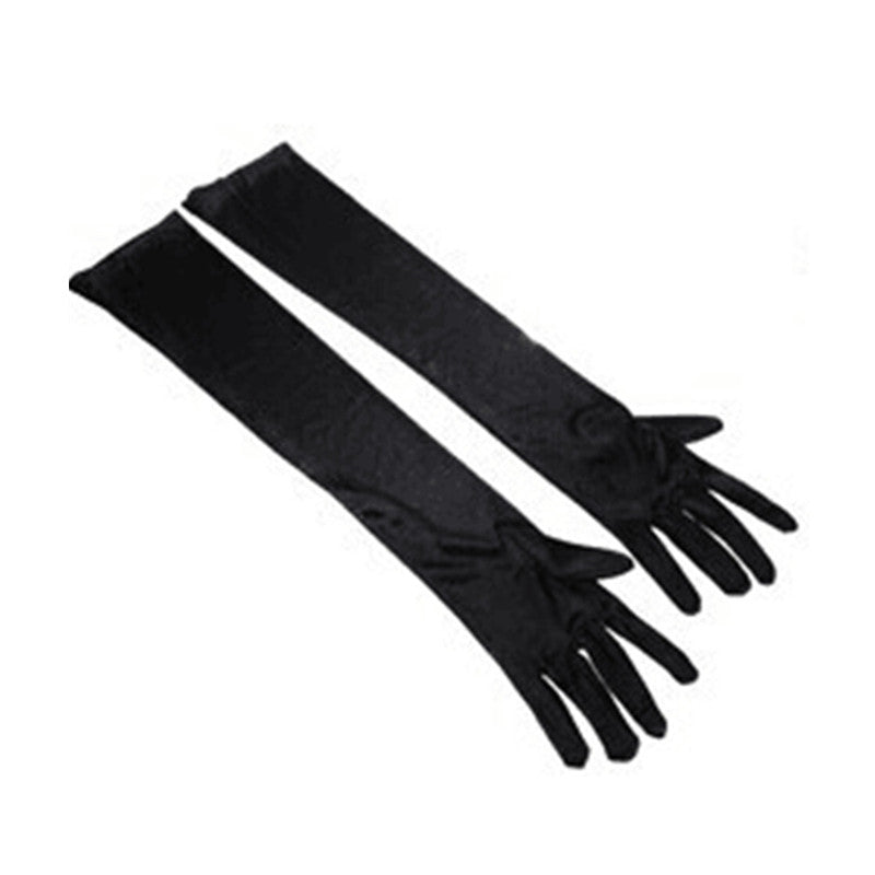YJFY-Women's Latin Dance Velvet Long Gloves