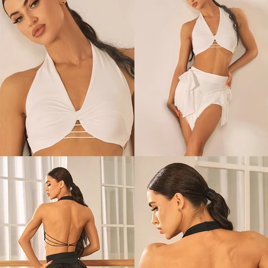 Women's Milk Silk Latin Tops Practice Tops Latin DanceWear