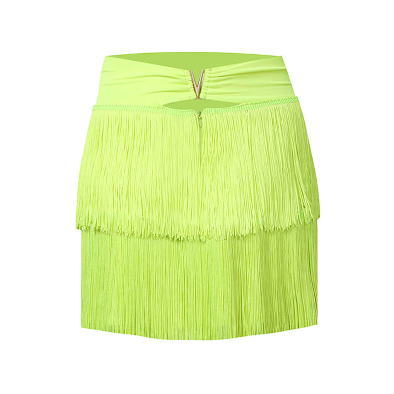 Girls Milk Silk Tassel Latin Dance Srt Dance Wear