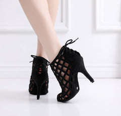 Women's Heels Hollow-out Customized Heel Dance Boots Salsa Dance Shoes
