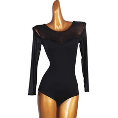 Women's V-neck Long Sleeve Latin Dance Tops Ballroom Dance Wear