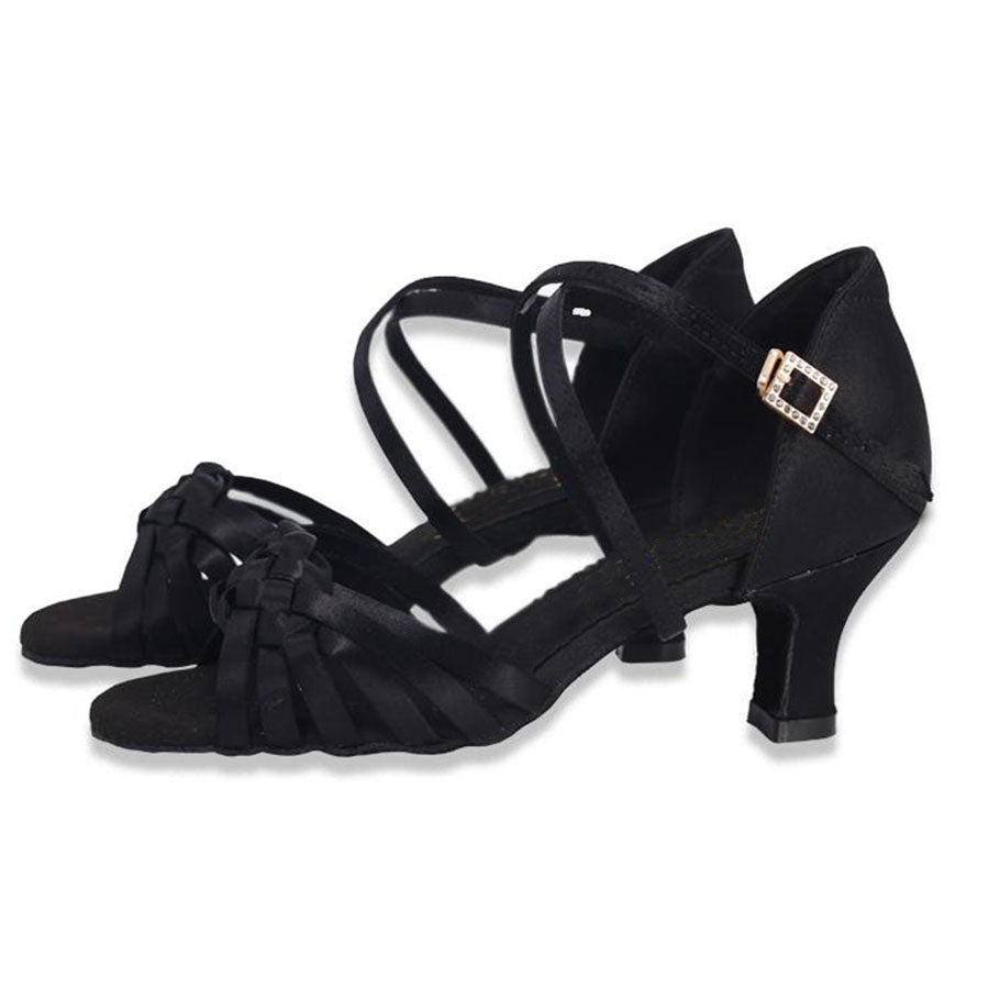 Women's Satin Customized Heel Ballroom Dance Shoes Latin Shoes