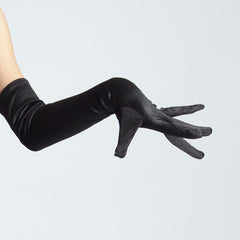 YJFY-Women's Latin Dance Velvet Long Gloves