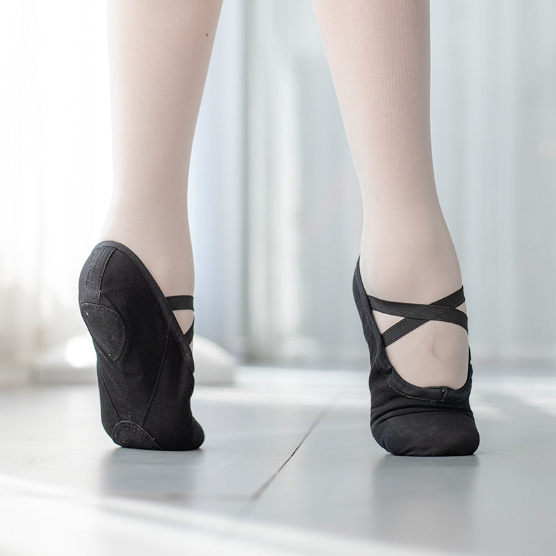 Women's Split-Sole Practice Canvas Ballet Shoes