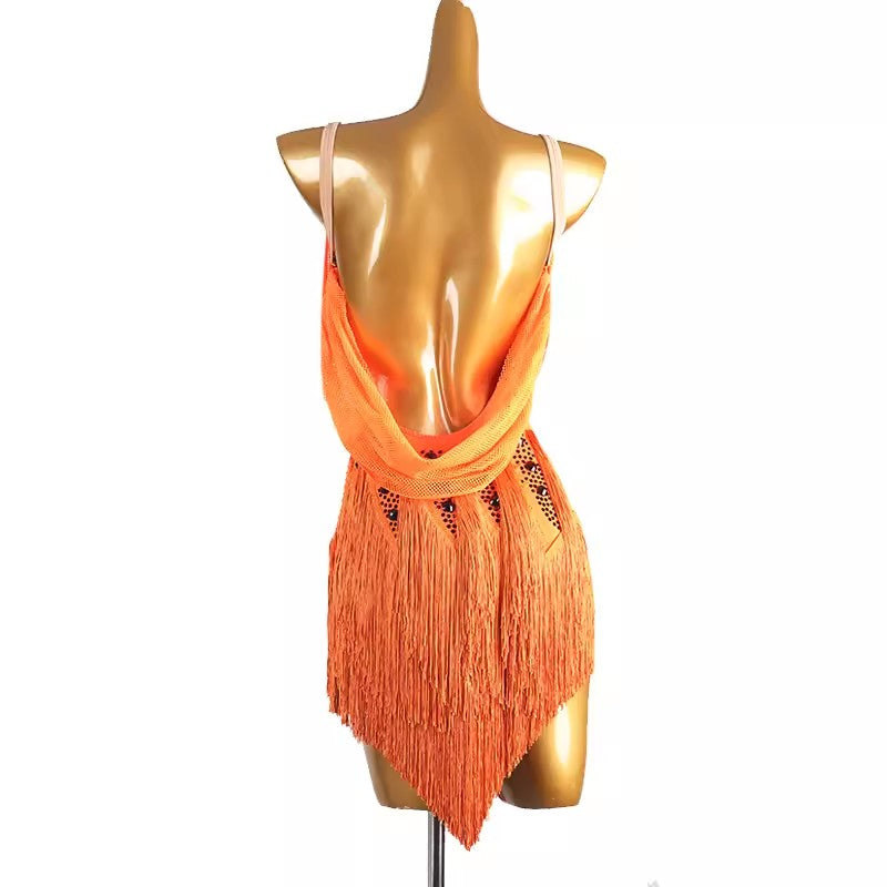 Customisable-Women's Tassel DanceWear Dance Dress Performance Wear