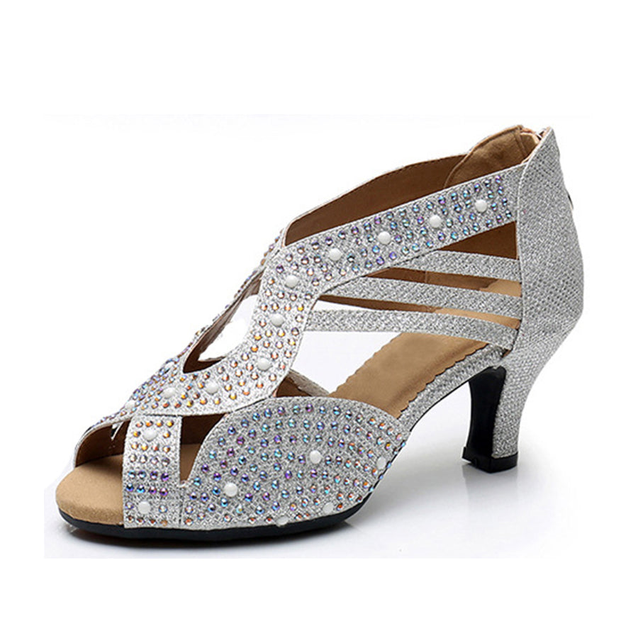 Women's Sparng Gliiter Customized Heels Dance Boots JazSalsa Dancing Shoes
