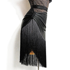 Women's Milk Silk Tassel Dance Srt Training Performance Dancewear
