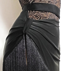 Women's Milk Silk Tassel Dance Srt Training Performance Dancewear