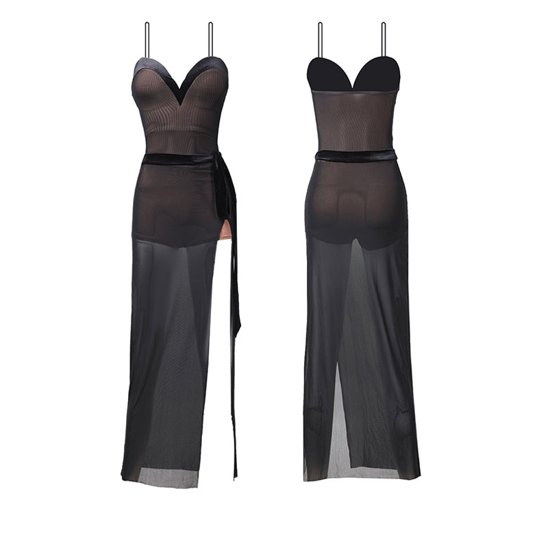 Women's Milk Silk Strapless Tassle Latin Dance Dress Dance Wear