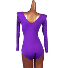 Women's V-neck Long Sleeve Latin Dance Tops Ballroom Dance Wear