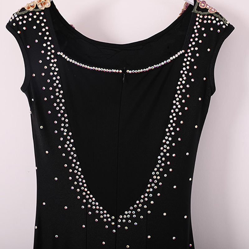 Women's Sleeveless Floral Print Ballroom Dance Costume Dress Modern Dance Swing Dress Training Performance Dance Wear