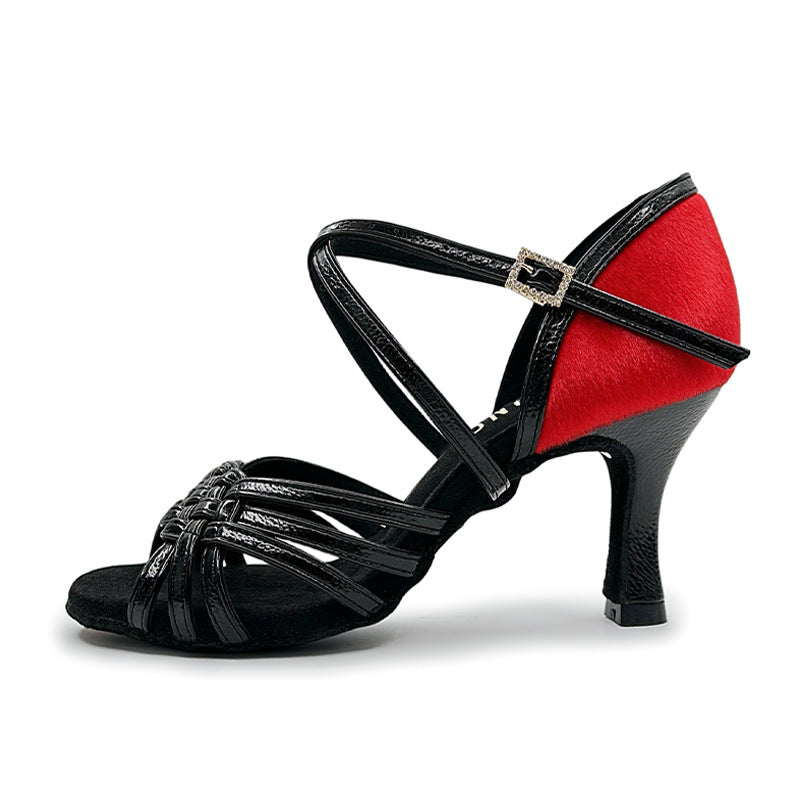 Women's Leatherette Customized Heel Strappy Latin Dance Shoes Ballroom Dance Shoes