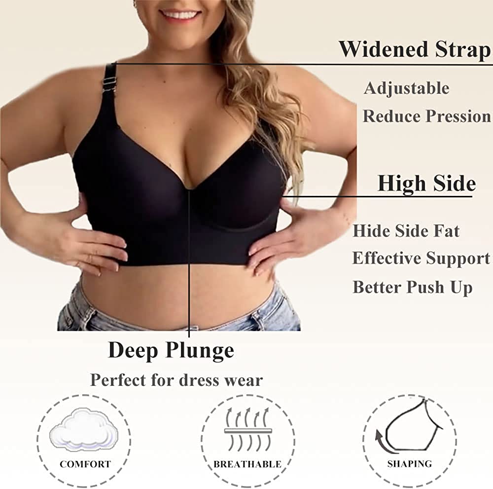 Full-Coverage Back Smoothing Bra-White