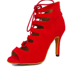 Women's Suede Customized Heel Dance Boots JazSalsa Dance Shoes