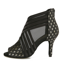 Women's Mesh Customized Heels Dance Boots JazSalsa Dancing Shoes
