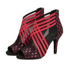 Women's Mesh Customized Heels Dance Boots JazSalsa Dancing Shoes